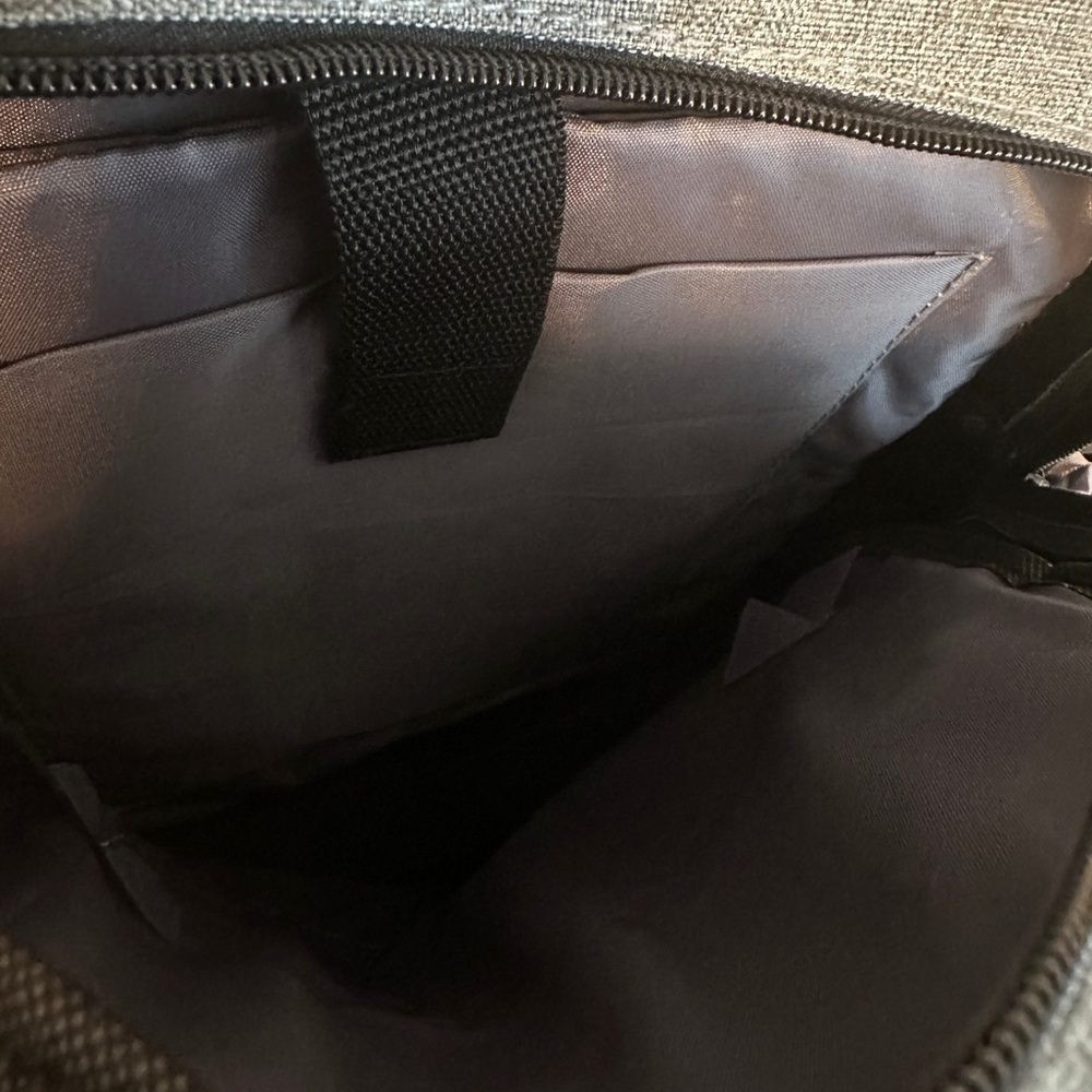 Gray and Black Men's Backpack - Picture 3 of 5